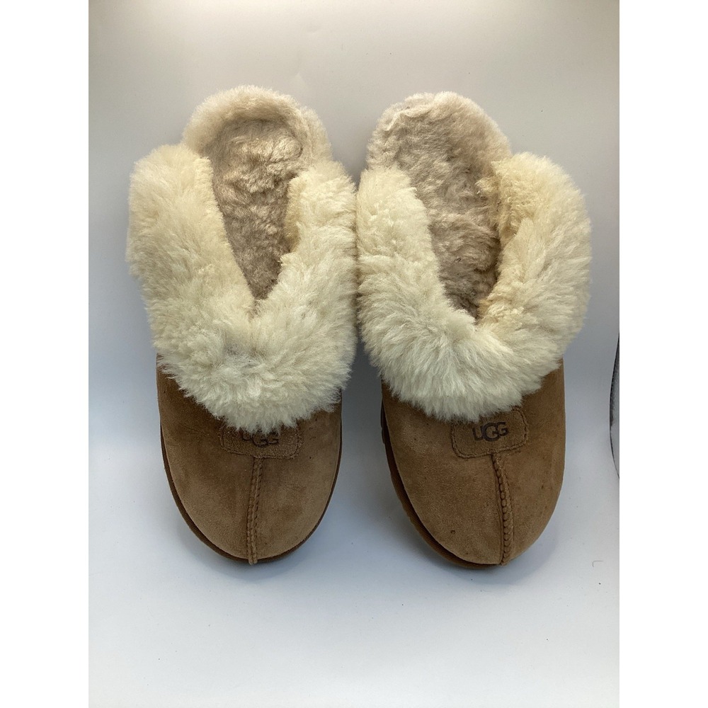 UGG Coquette Shearling Lined Slipper, Size US 8 Brown, Womens